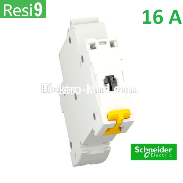Автоматический выключатель 1Р 16А, C, 6кА, Schneider Electric RESI9 (R9F12116)